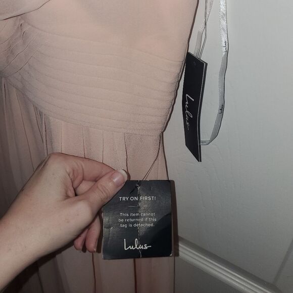Lulu's Blush Pleated Dress - Picture 3 of 12